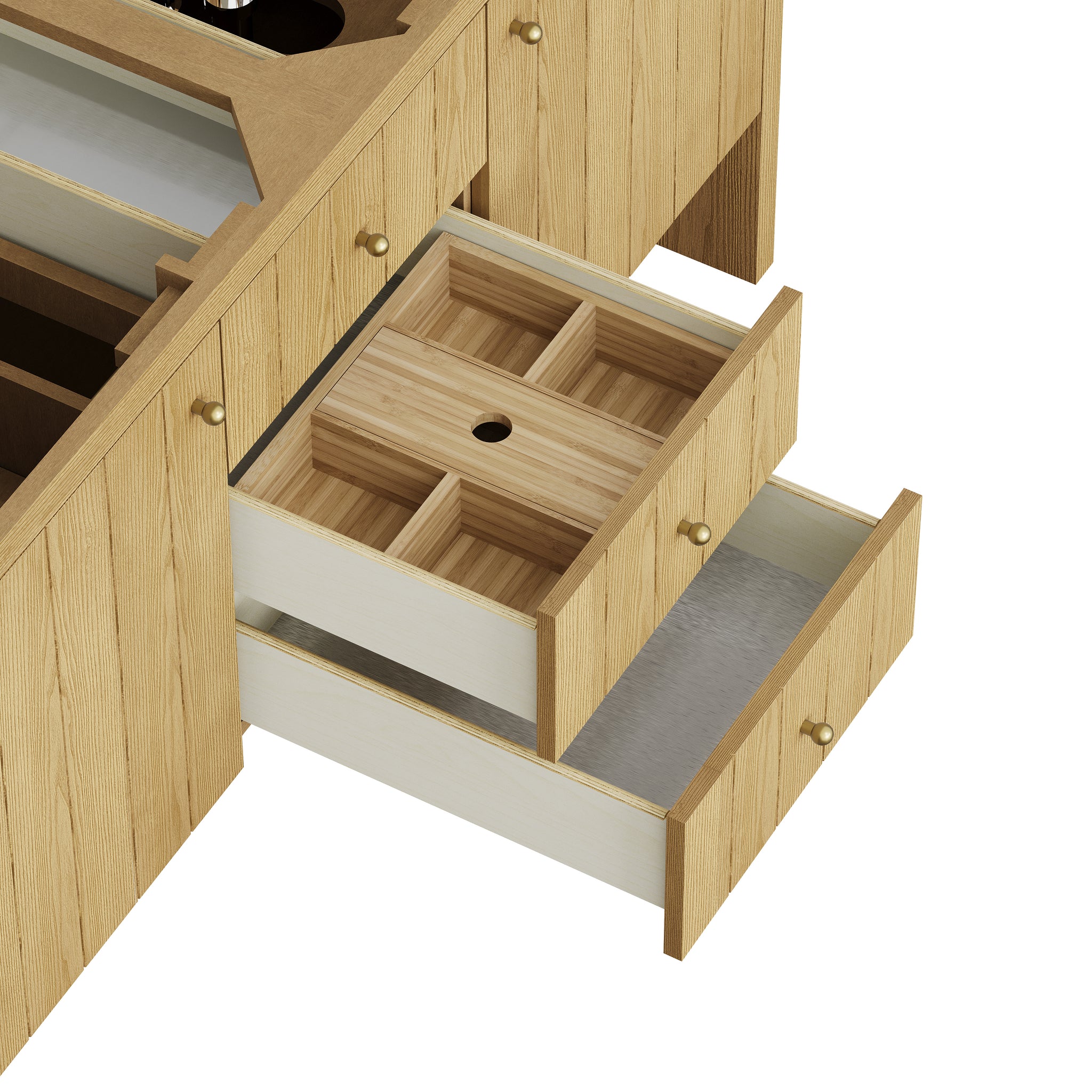 James Martin Hudson 60" Double Bathroom Vanity, Light Natural Oak by James Martin