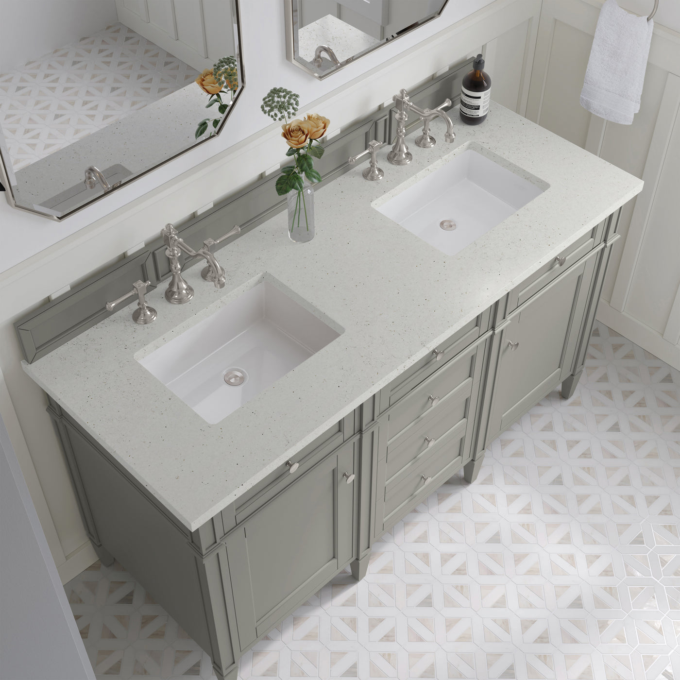 James Martin Brittany 60" Double Bathroom Vanity, Urban Gray by James Martin
