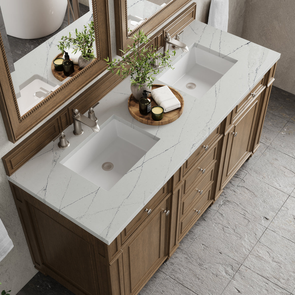 James Martin Bristol 60" Double Bathroom Vanity, Saddle Brown, view 30
