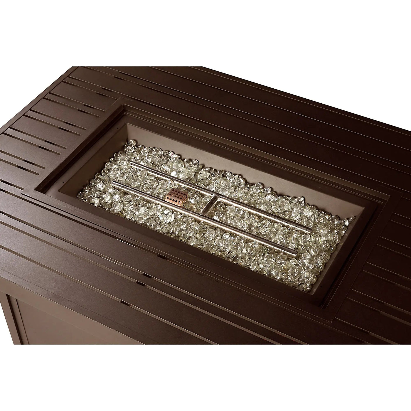 Aluminum 48-in Rectangular Propane Fire Table, Beads, Covers and Lid by Sharicks