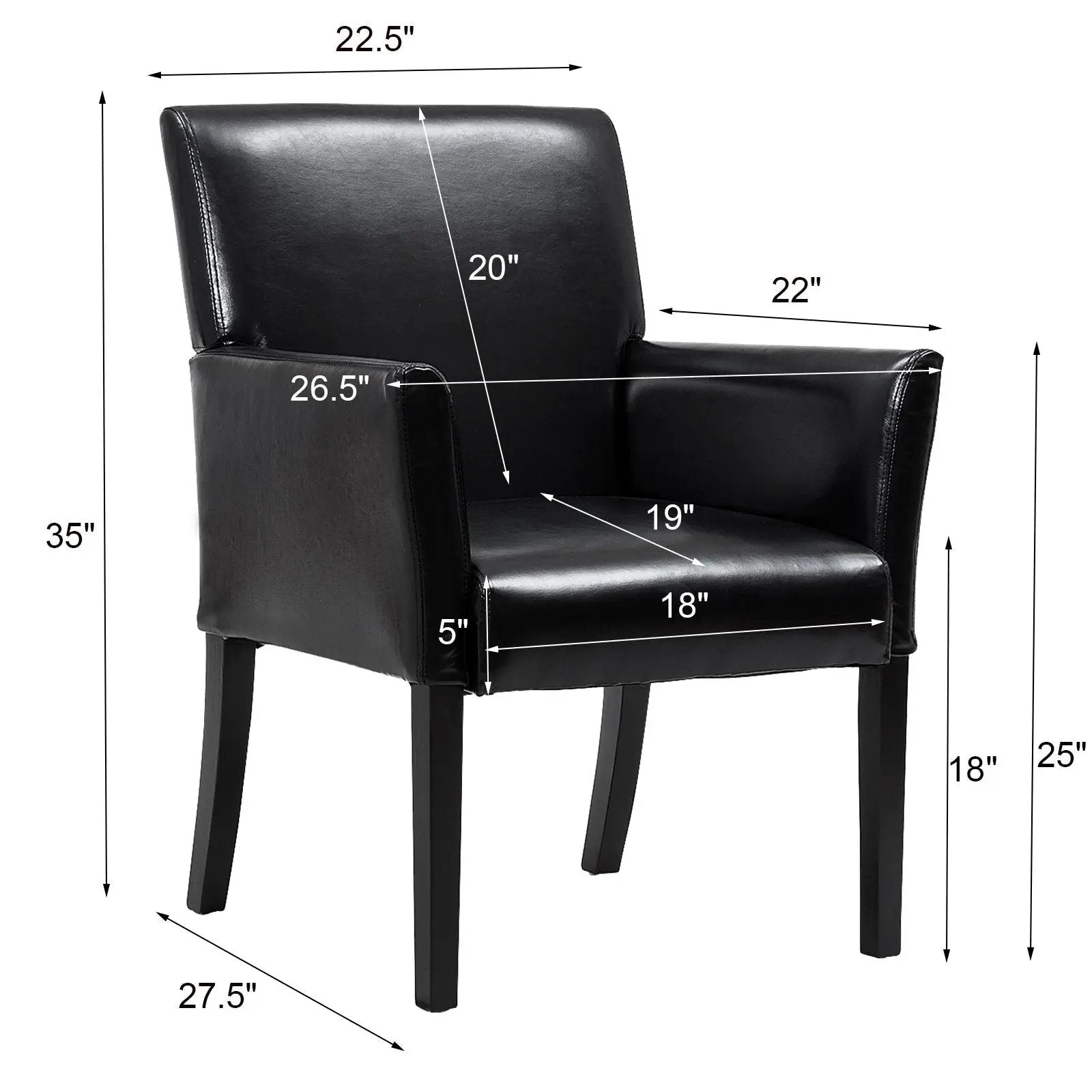 Modern PU Leather Executive Arm Chair Sofa by DirectDeals