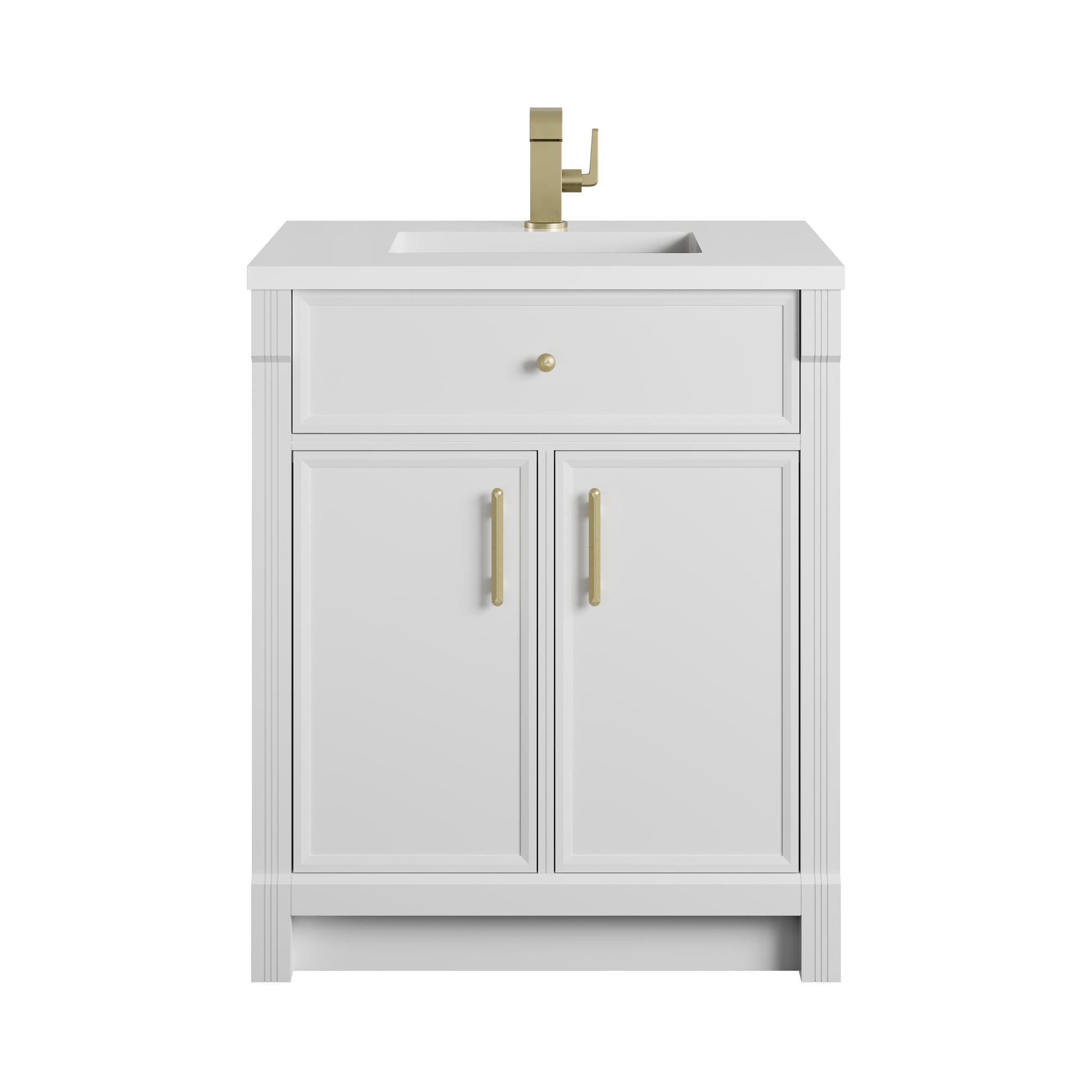 James Martin Bellshire 30" Single Bathroom Vanity, Bright White by James Martin