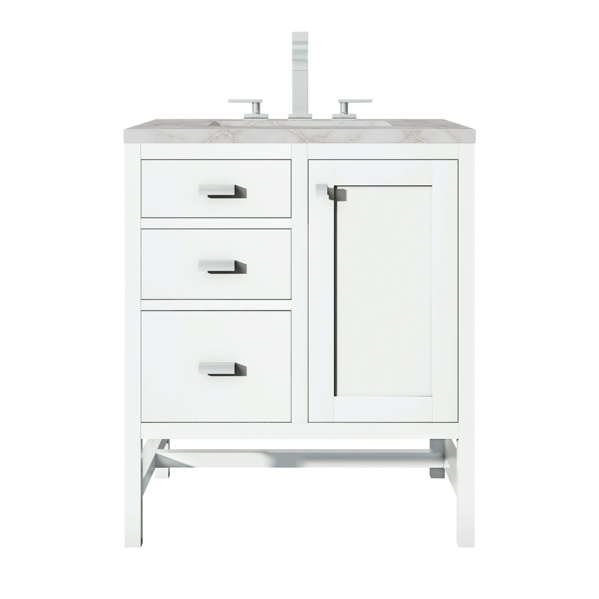 James Martin Addison 30" Single Bathroom Vanity, Glossy White, view 38