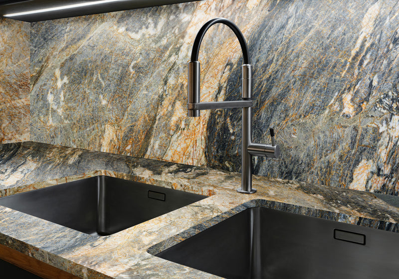 Quartzite Cielo Polished Slab Random room scene