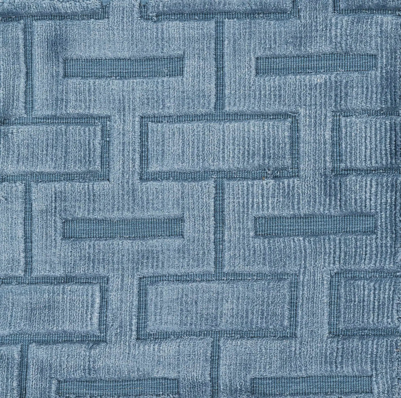 Quealy Blue Patterned 3x5 Small Viscose Rug - Clearance by Boutique Rugs