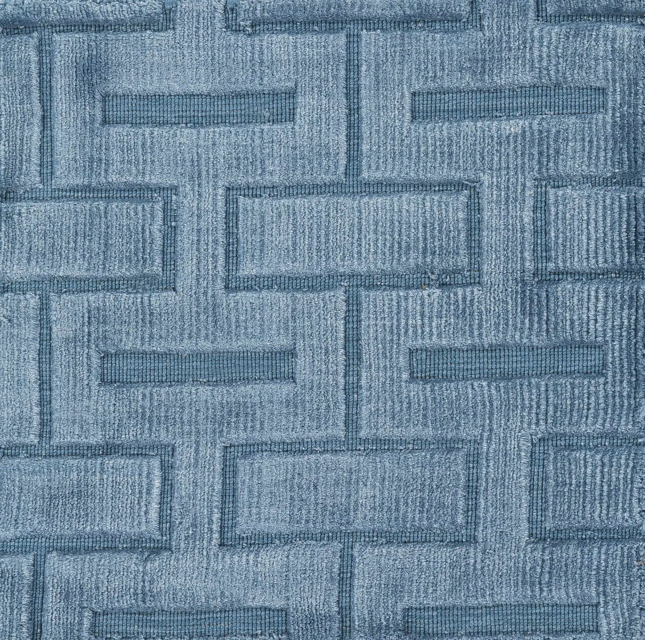 Quealy Blue Patterned 3x5 Small Viscose Rug - Clearance by Boutique Rugs