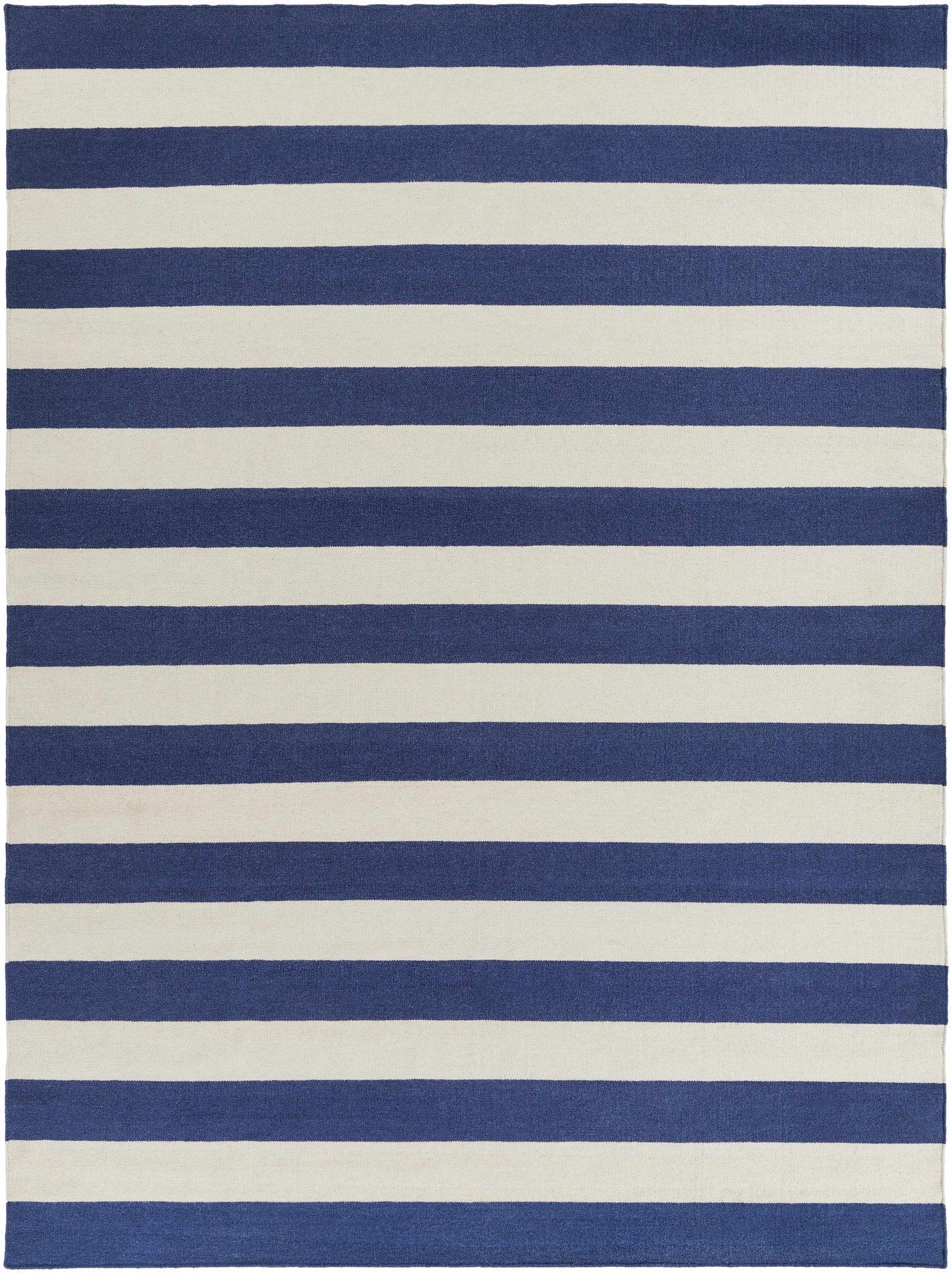 Ingersoll 8x11 Blue&White Striped Wool Rug - Clearance by Boutique Rugs