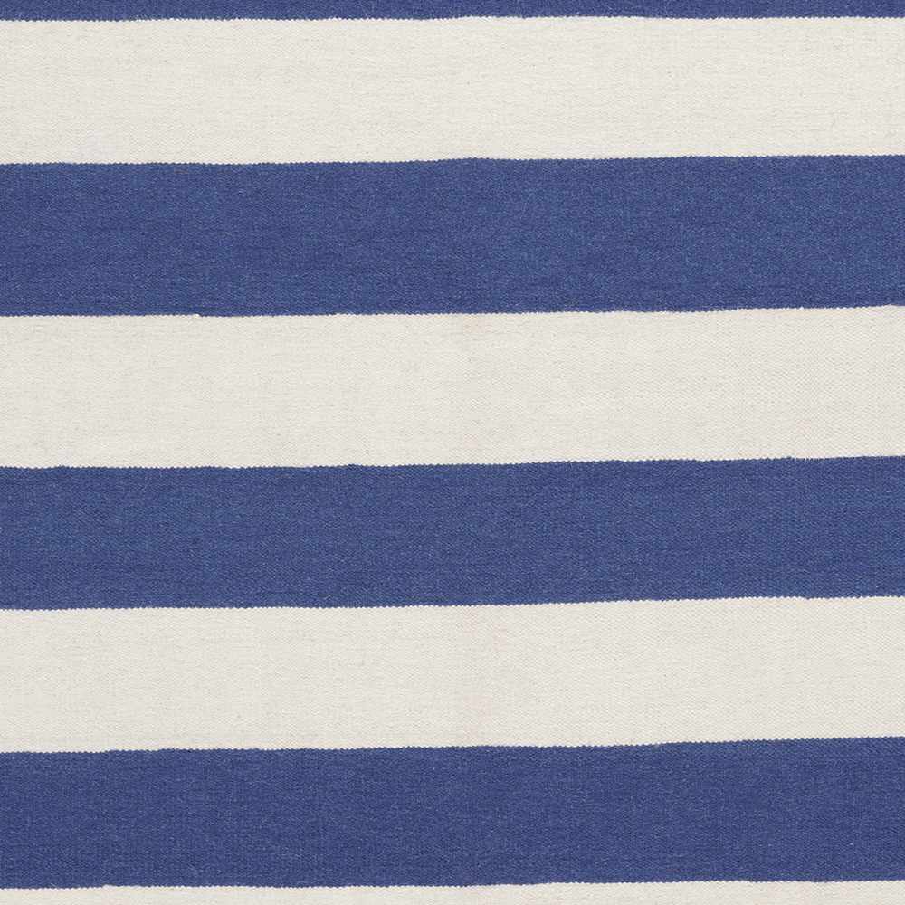 Ingersoll 8x11 Blue&White Striped Wool Rug - Clearance by Boutique Rugs