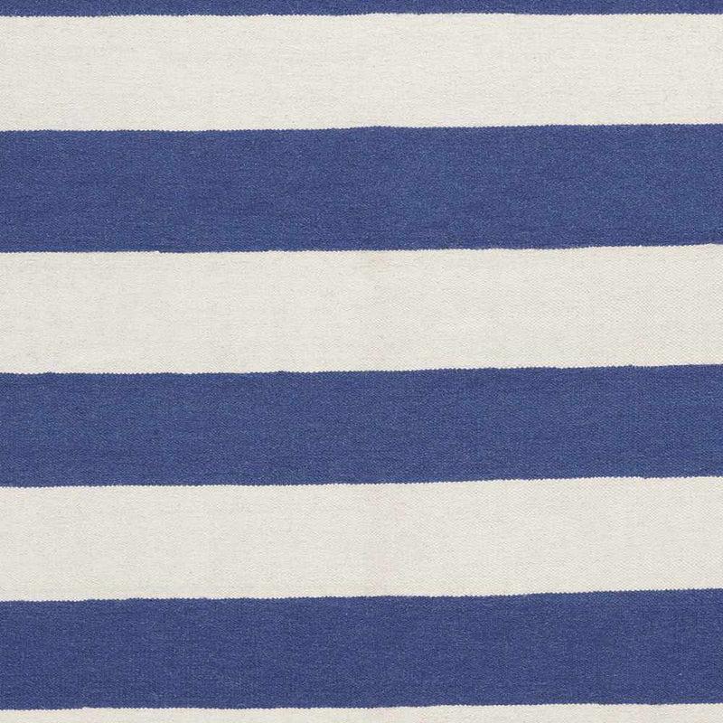 Ingersoll 8x11 Blue&White Striped Wool Rug - Clearance by Boutique Rugs