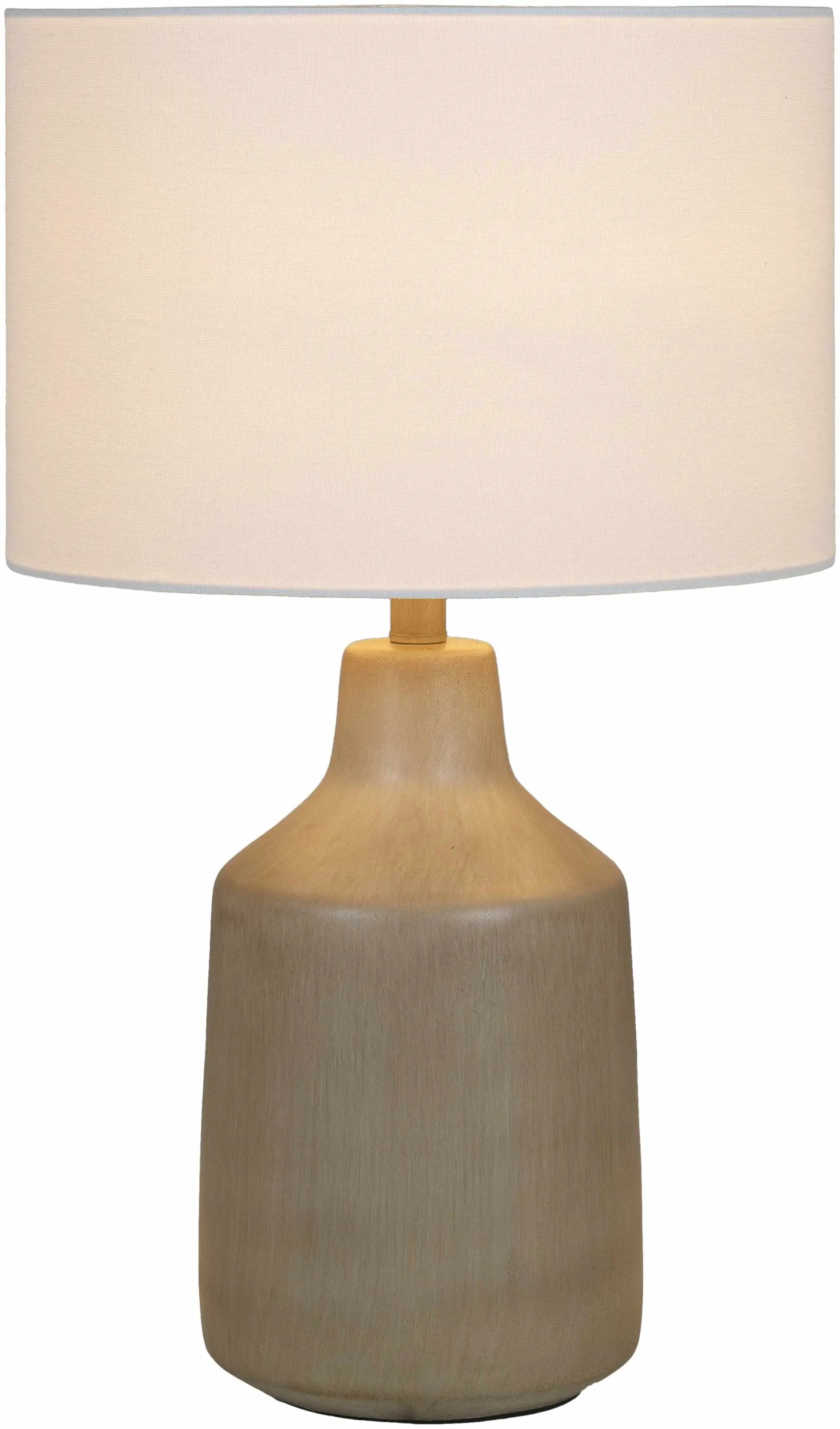 Quezon Beige Resin Table Lamp by Boutique Rugs