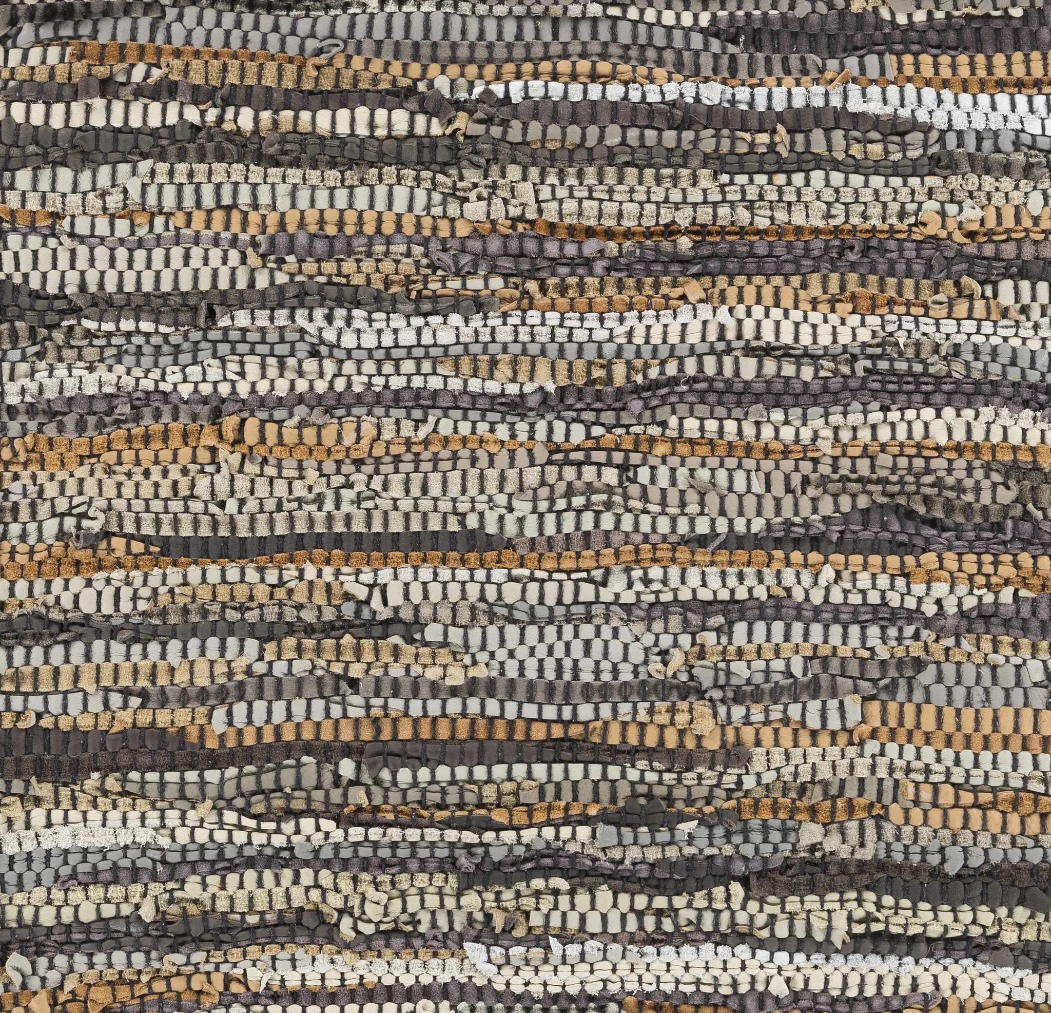 Hand Woven Leather Rag Rug - Clearance by Boutique Rugs