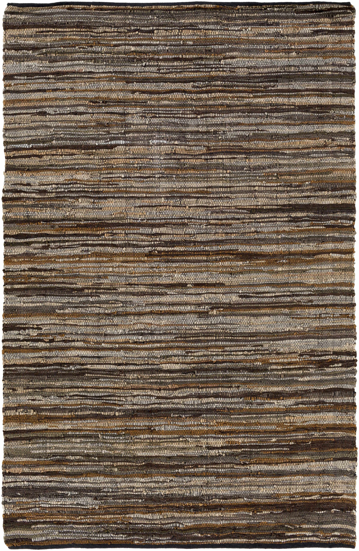Hand Woven Leather Rag Rug - Clearance by Boutique Rugs