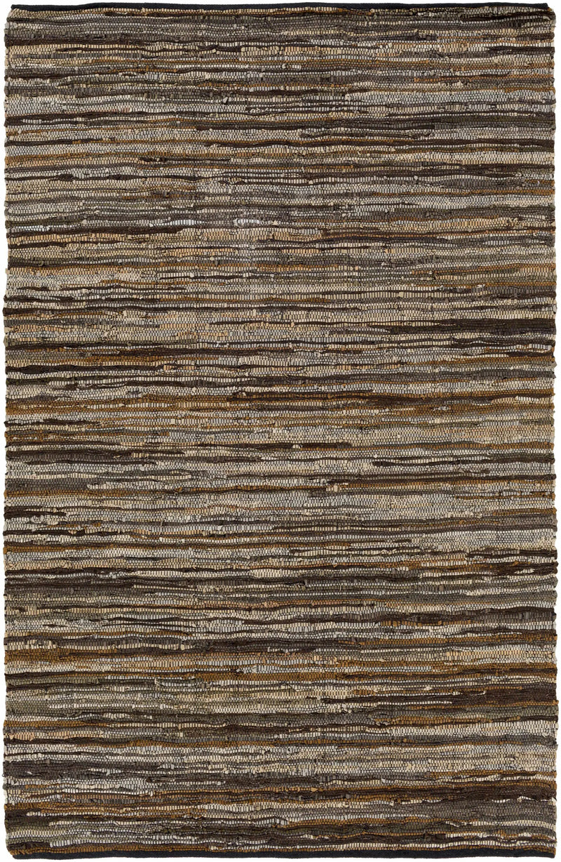Hand Woven Leather Rag Rug - Clearance by Boutique Rugs