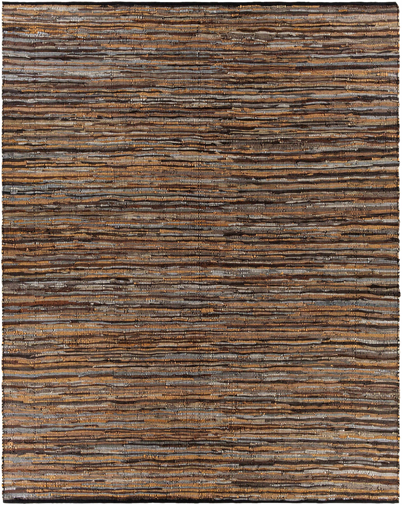 Hand Woven Leather Rag Rug - Clearance by Boutique Rugs