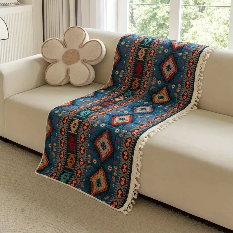 Quilted Sofa Cover - Non-Slip Thickened Ethnic Style by House Of Avana
