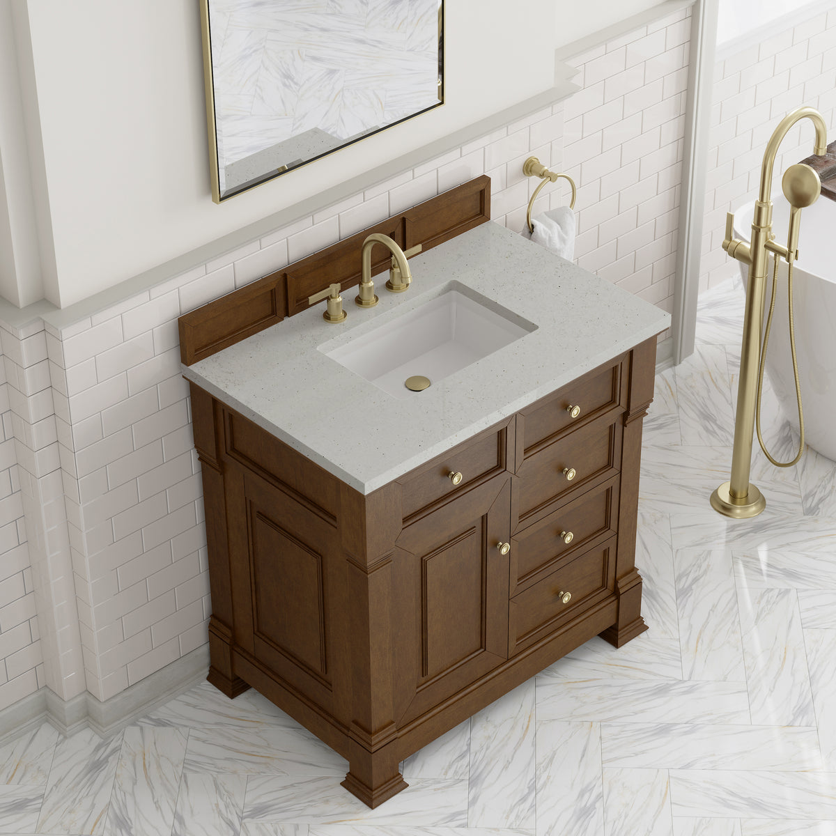 James Martin Brookfield 36" Single Bathroom Vanity, Honey Oak, view 21