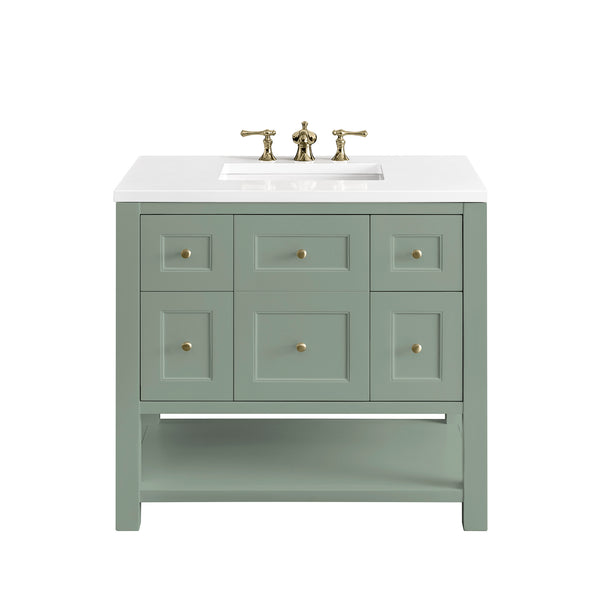 James Martin Breckenridge 36" Single Bathroom Vanity, Smokey Celadon