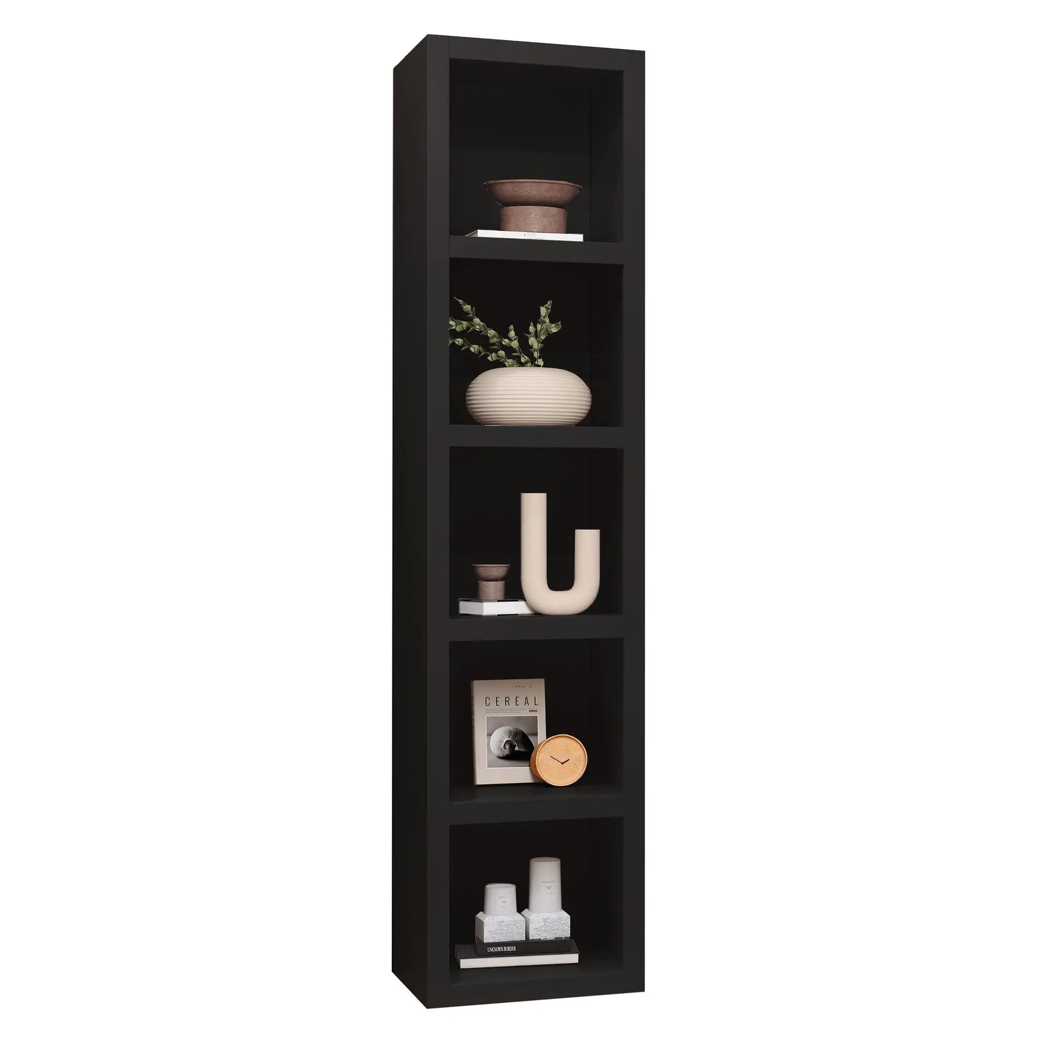 Black 84-in Tall Wooden Bookcase Shelf by Sharicks