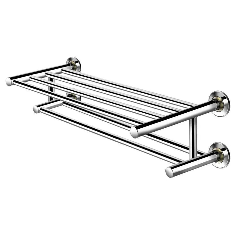 24 Inch Wall Mounted Stainless Steel Towel Storage Rack with 2 Storage Tier by DirectDeals