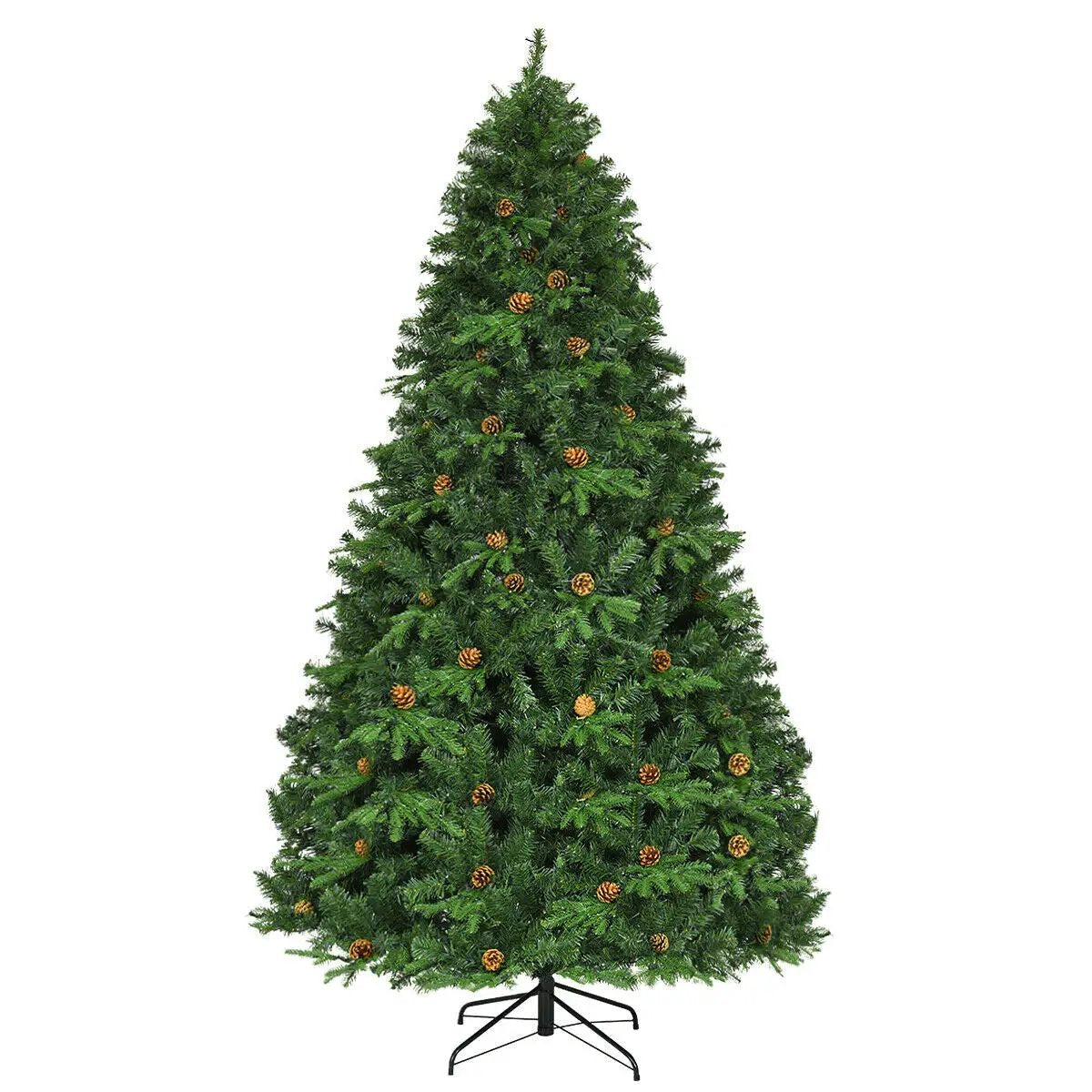 7.5 ft Artificial Christmas Tree with LED Lights and Pine Cones by DirectDeals