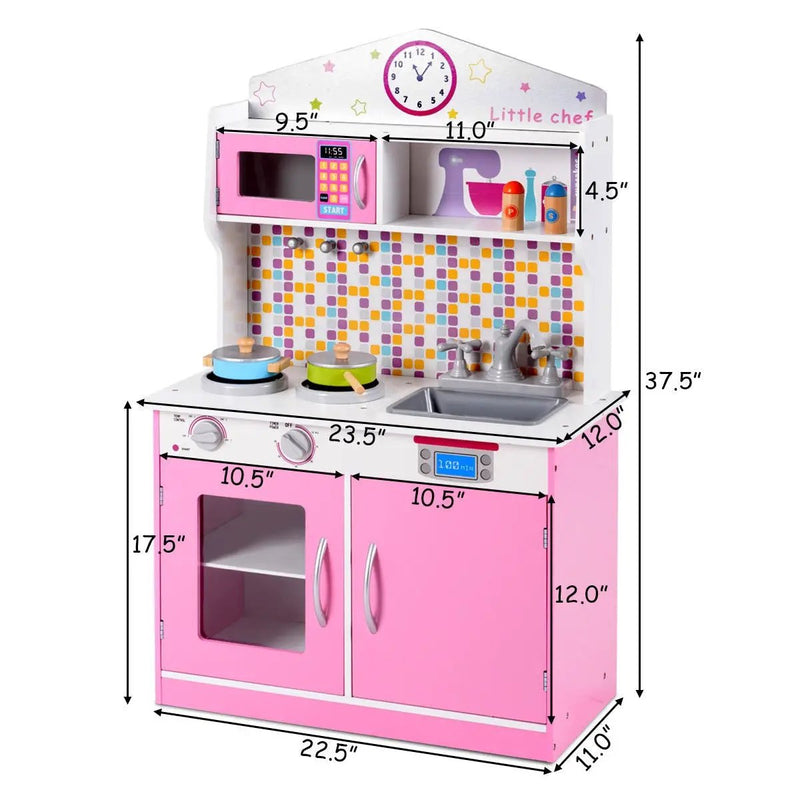 Kids Wooden Pretend Cooking Playset Cookware by DirectDeals