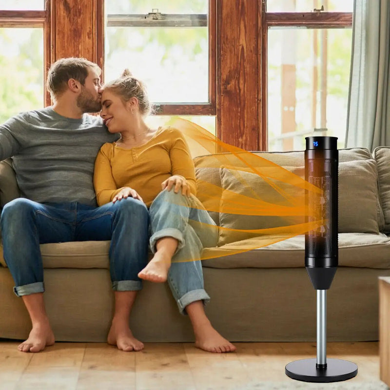 1500W Portable Pedestal Heater w/ Timer Remote Control by DirectDeals