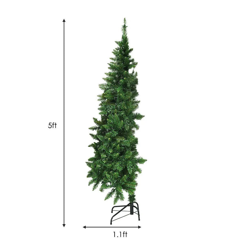 Pre-Lit Artificial Half National Christmas Tree with 8 Flash Modes by DirectDeals
