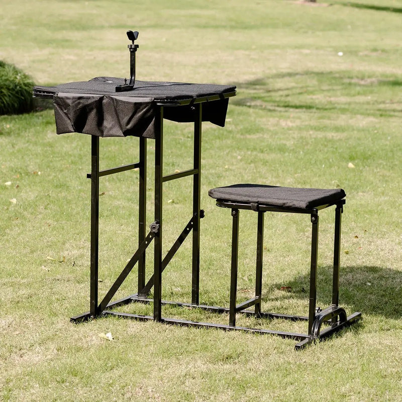 Foldable Shooting Bench with Adjustable Height Table by DirectDeals