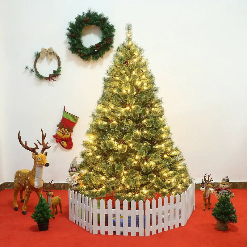 6 Feet Pre-Lit PVC Artificial Carolina Pine Tree with LED Lights by DirectDeals