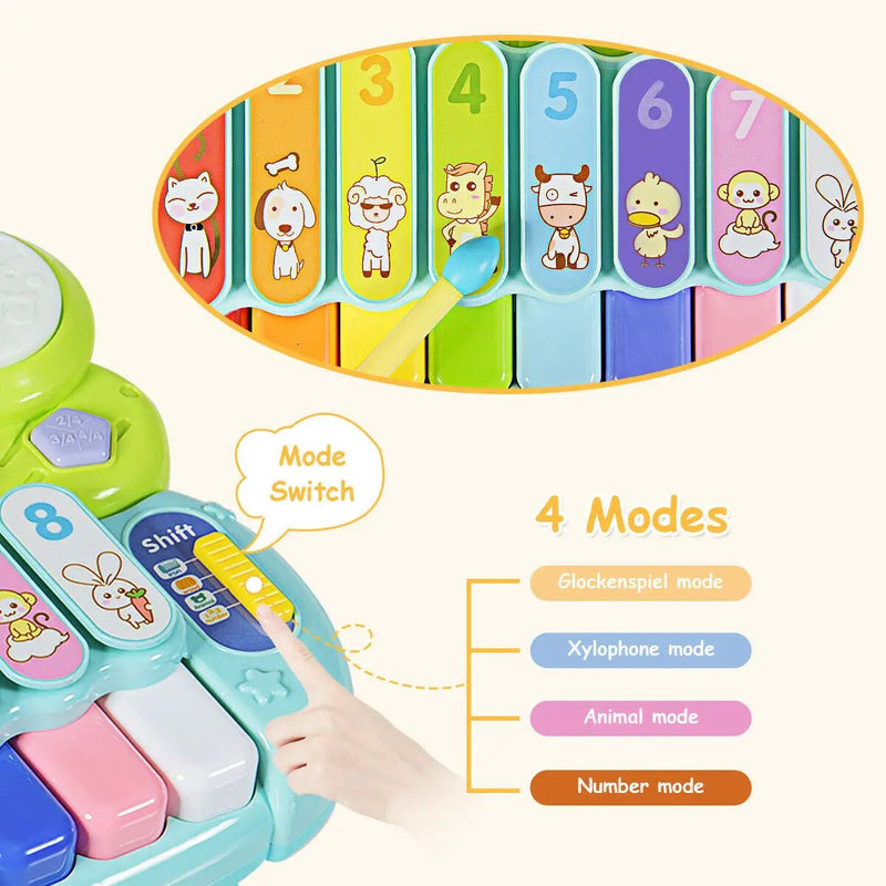 3-in-1 Electronic Piano Xylophone Game Drum Set by DirectDeals