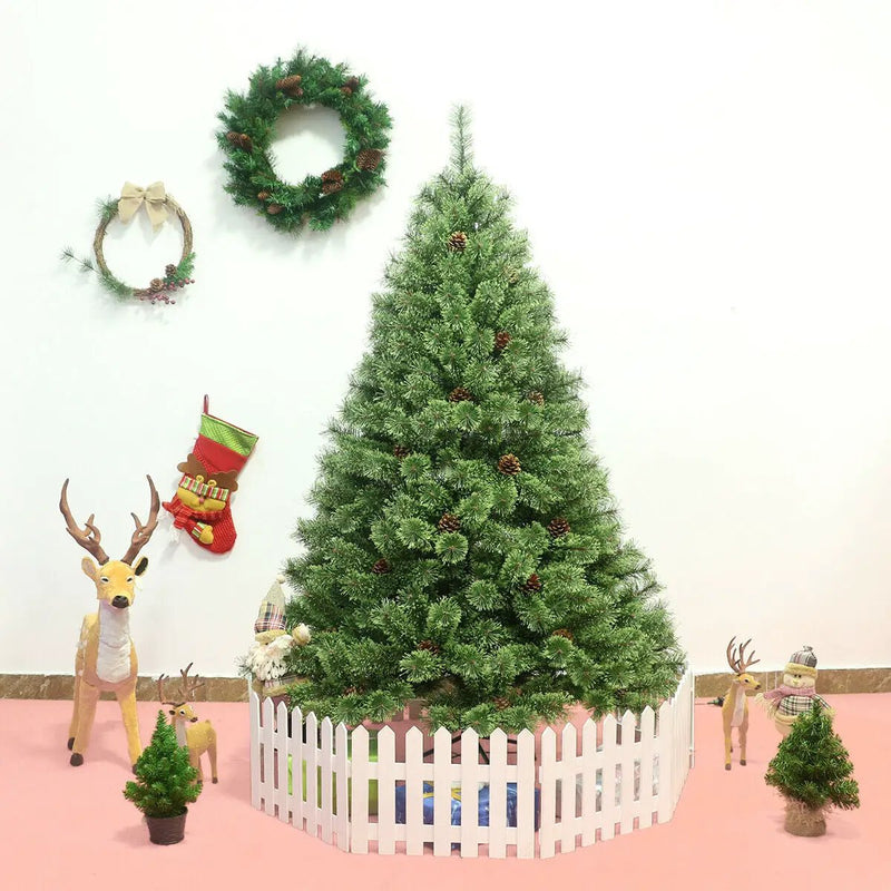 6 Feet Pre-Lit PVC Artificial Carolina Pine Tree with LED Lights by DirectDeals