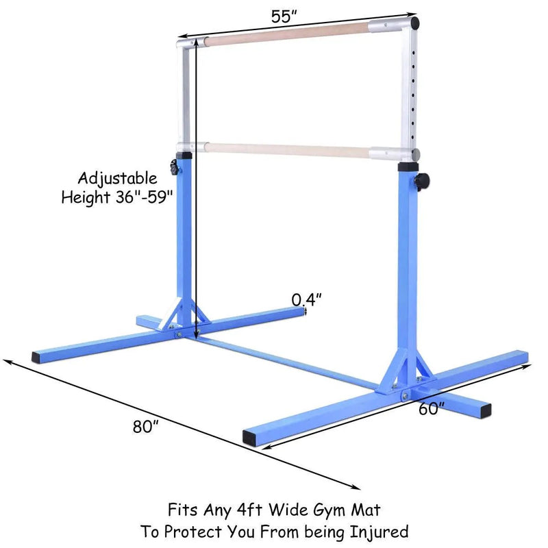 Adjustable Gymnastics Horizontal Bar for Kids by DirectDeals