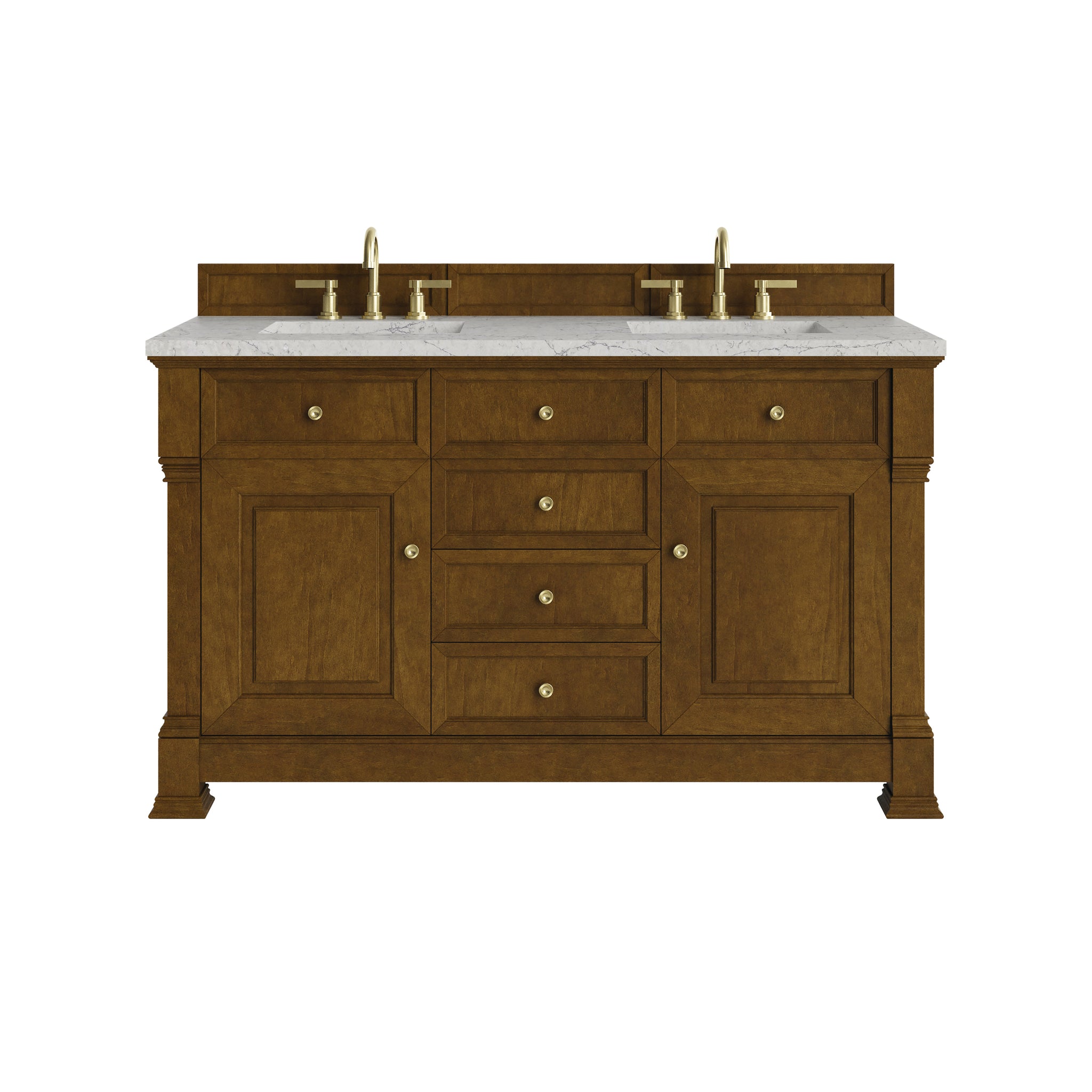 James Martin Brookfield 60" Double Bathroom Vanity, Honey Oak by James Martin