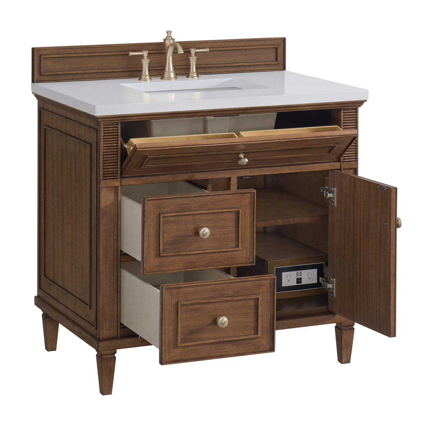 James Martin Lorelai 36" Single Bathroom Vanity, Mid-Century Walnut by James Martin