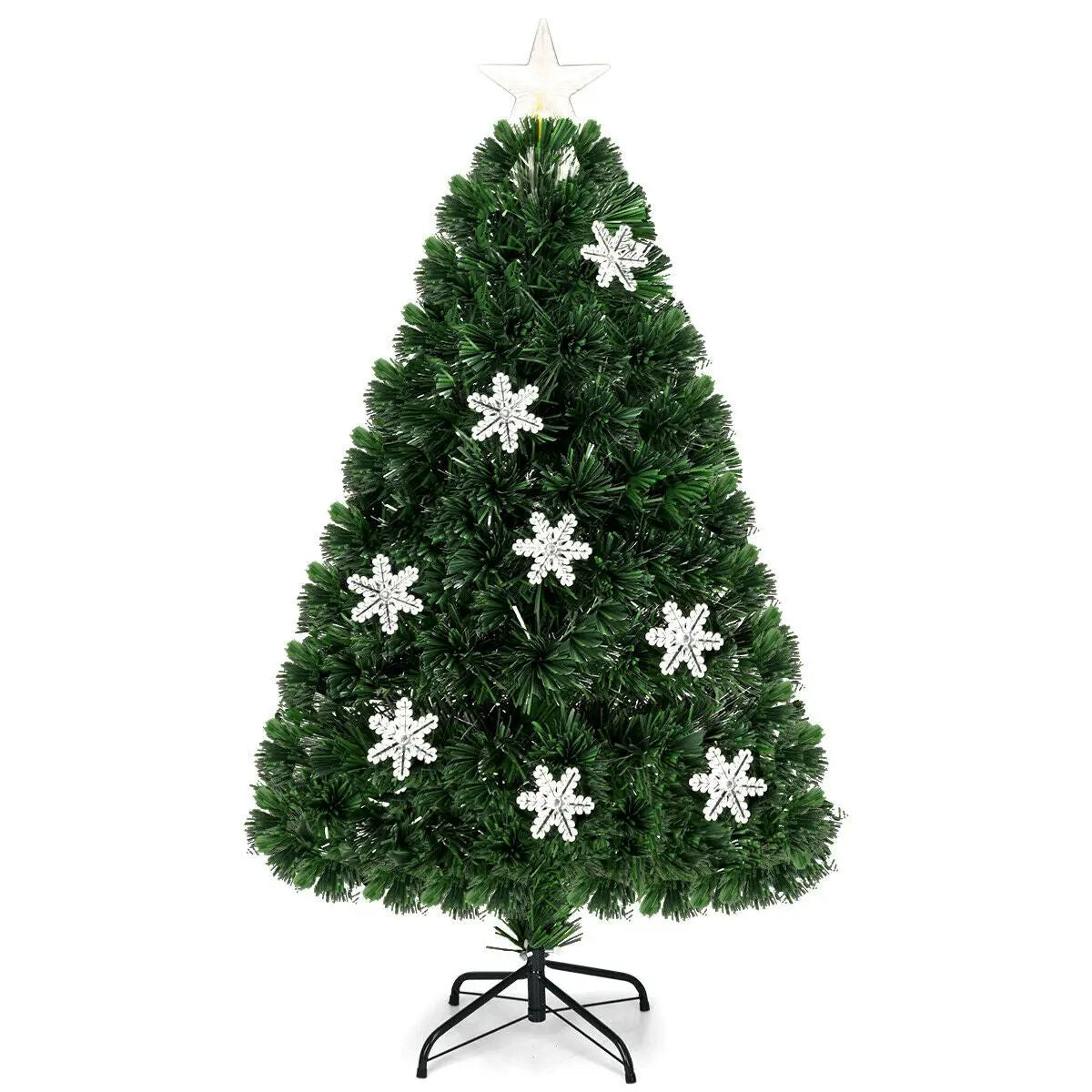 LED Optic Artificial Christmas Tree with Snowflakes by DirectDeals