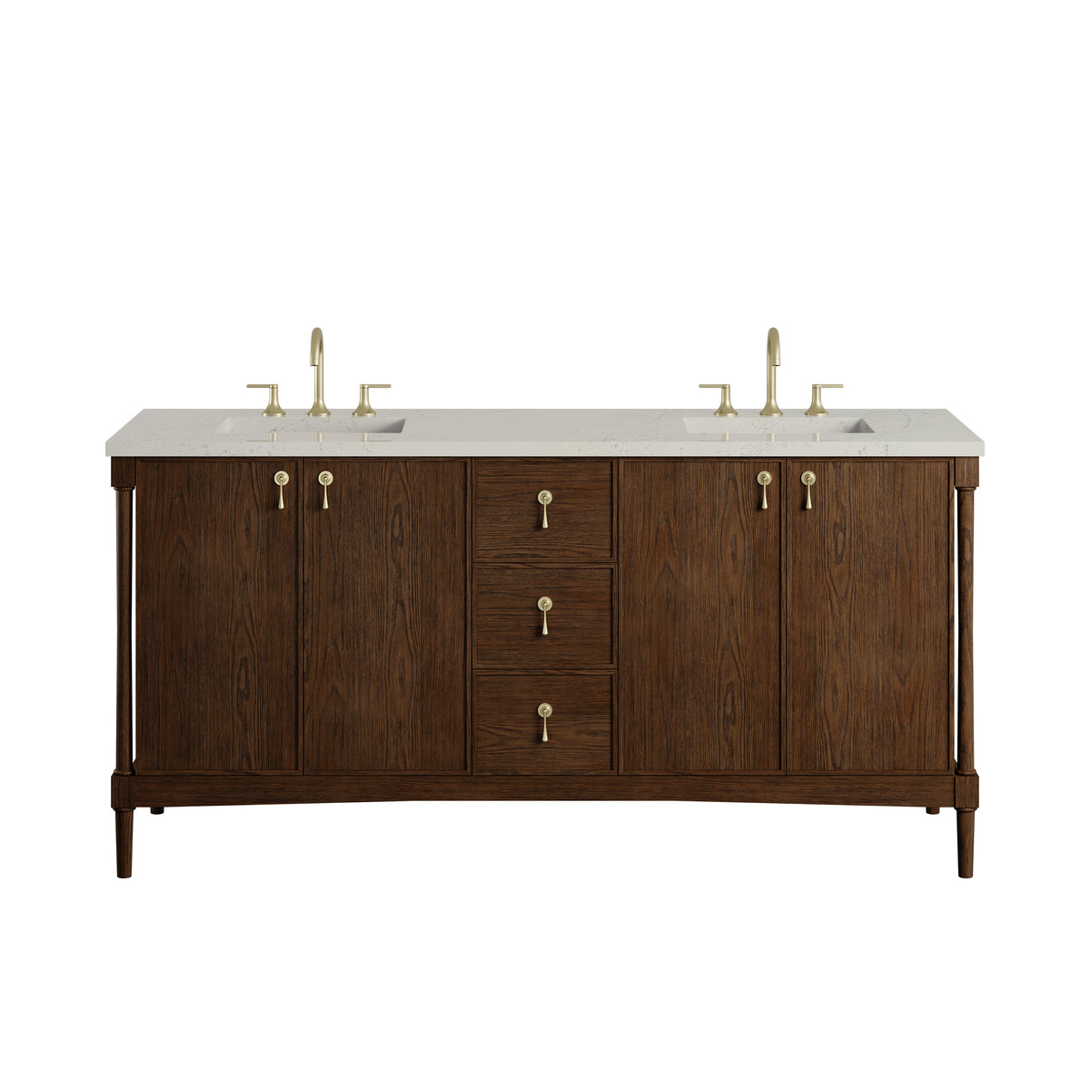 James Martin Kinnsden 72" Double Bathroom Vanity, Sable Oak, view 39
