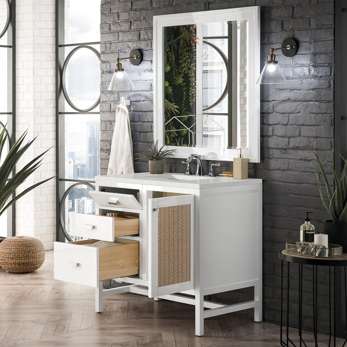 James Martin Addison 36" Single Bathroom Vanity, Glossy White, view 15