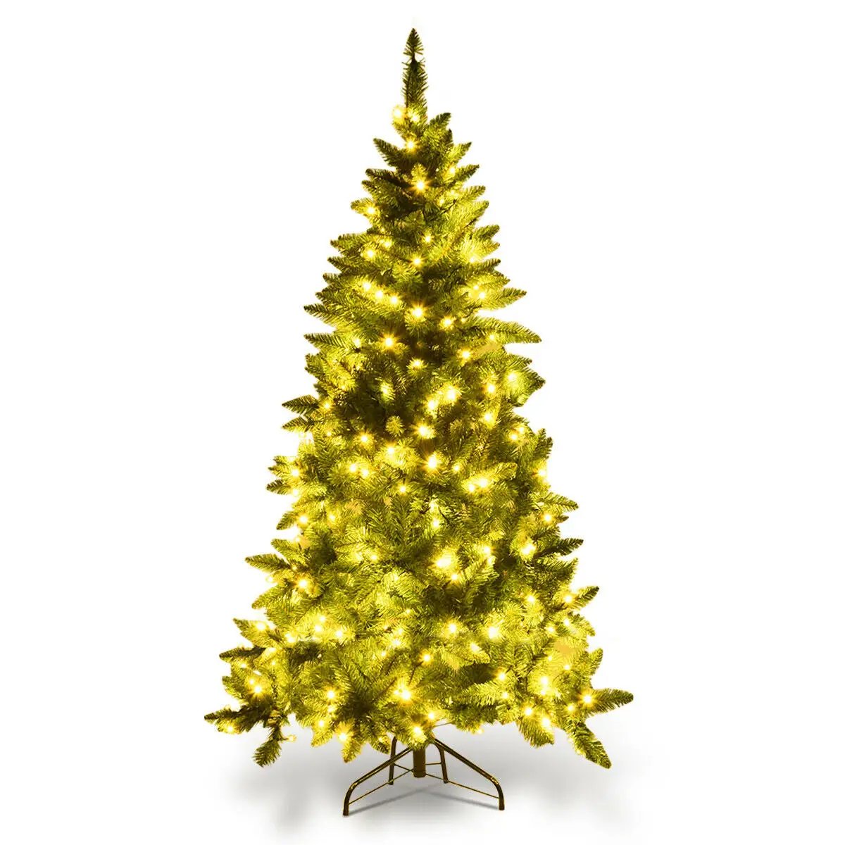 Pre-Lit Artificial Half National Christmas Tree with 8 Flash Modes by DirectDeals