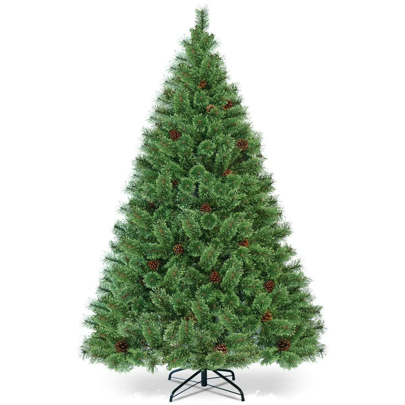 6 Feet Pre-Lit PVC Artificial Carolina Pine Tree with LED Lights by DirectDeals