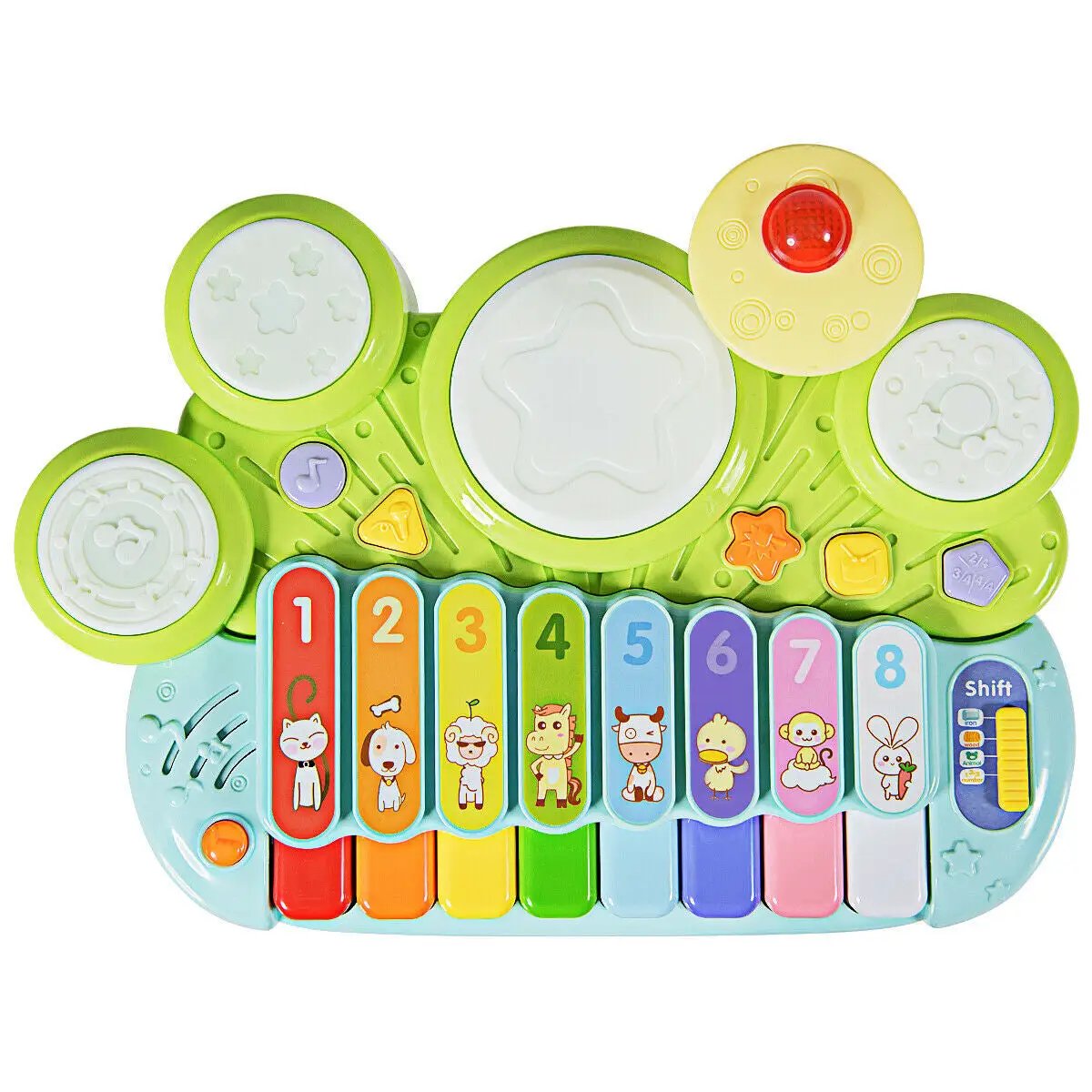 3-in-1 Electronic Piano Xylophone Game Drum Set by DirectDeals