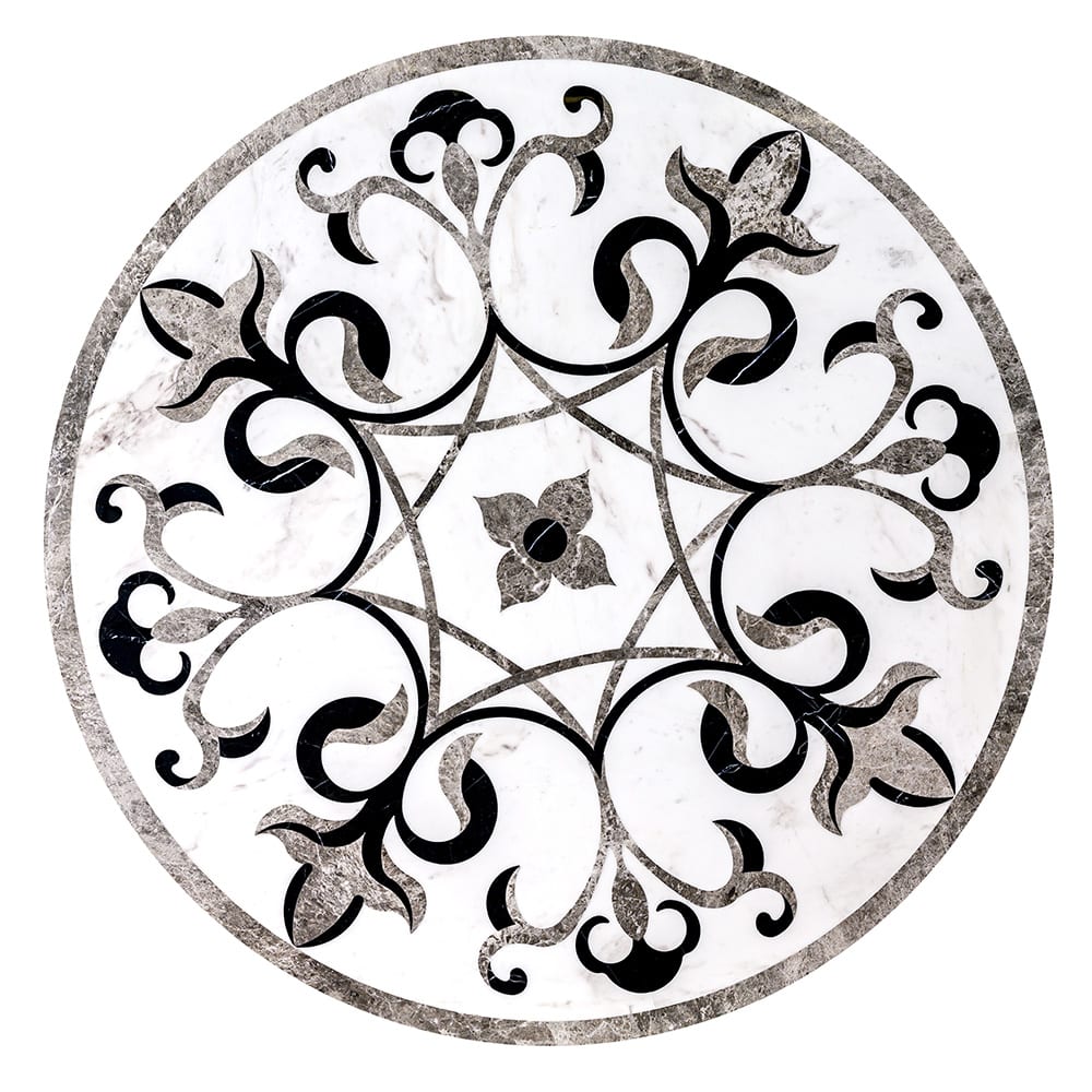 Rafeal Multi Finish Round Marble Medallions 36x36 Marble Multi Finish 36x36 Medallions