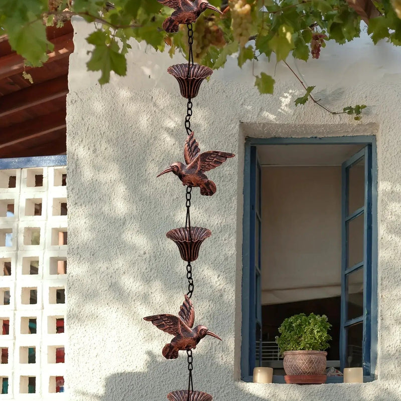 Rain Chain - Cascading Metal 8.53ft by House Of Avana