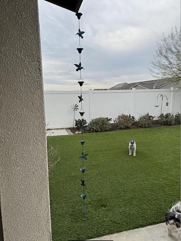 Rain Chain - Cascading Metal 8.53ft by House Of Avana