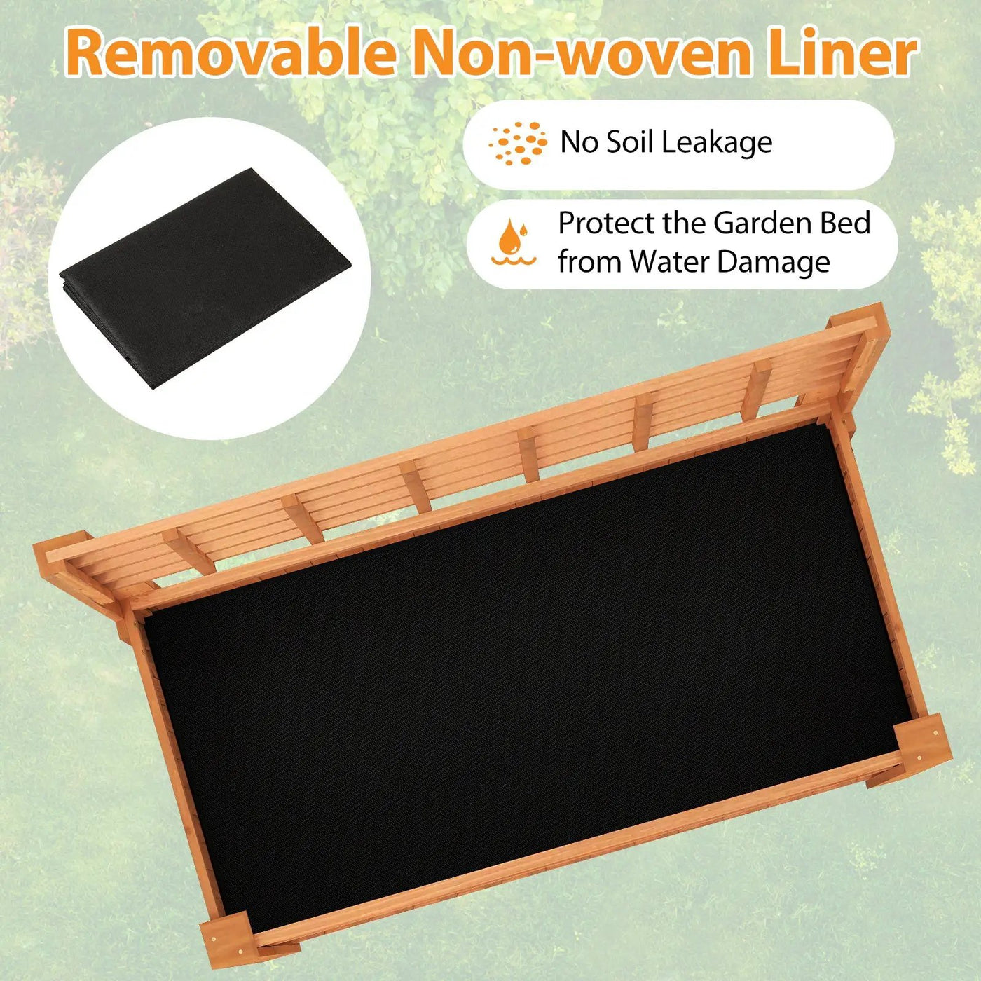 Raised Garden Bed with Trellis Wooden Elevated Planter Box with Legs by DirectDeals