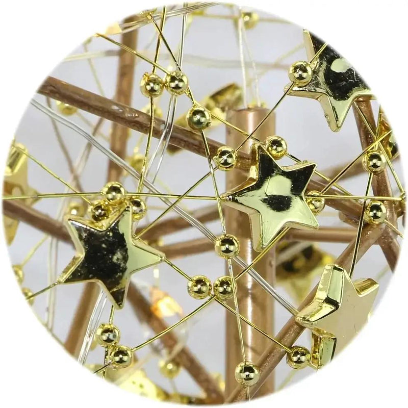Ramadan Decoration - Star-Studded Metal with LED Lights by House Of Avana