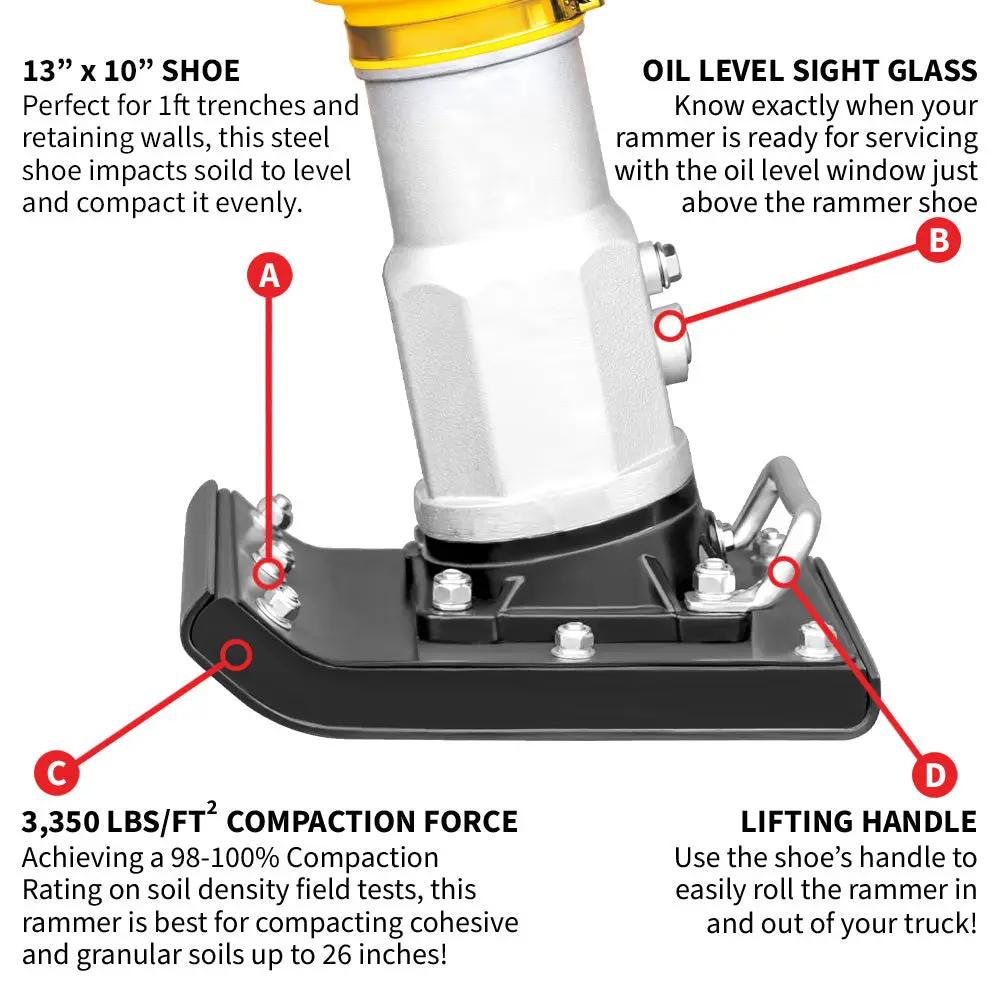 3 HP Honda Vibratory Rammer Tamper with Honda GX100 Engine 3350 lbs/ft by Tomahawk Power