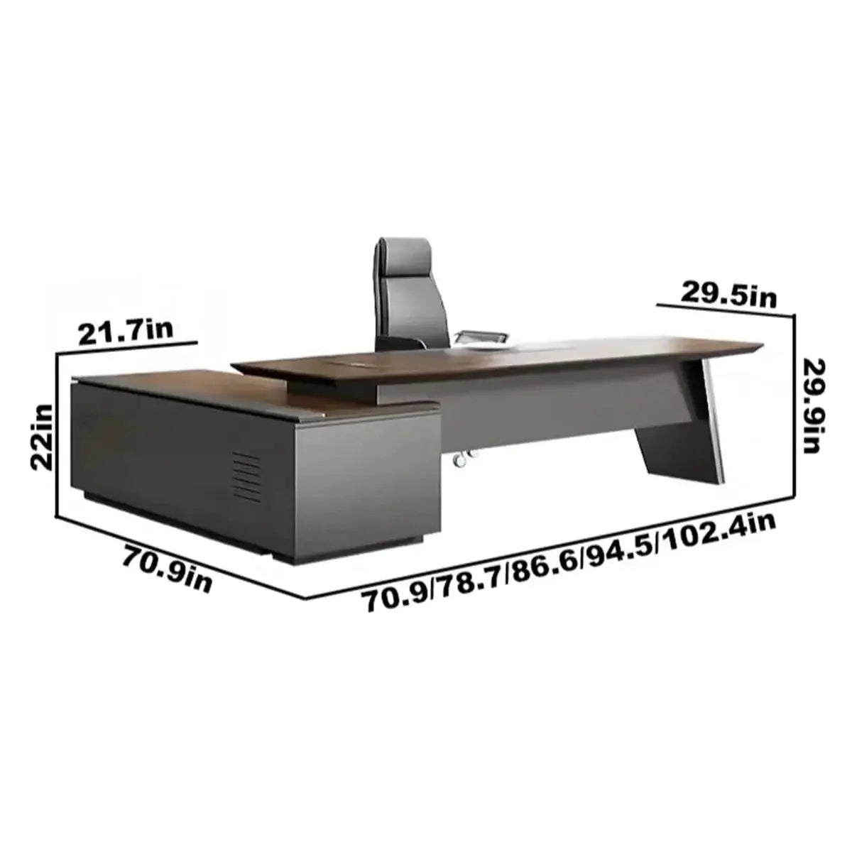 Finley · Modern L-Shaped Executive Desk by Arc Grove