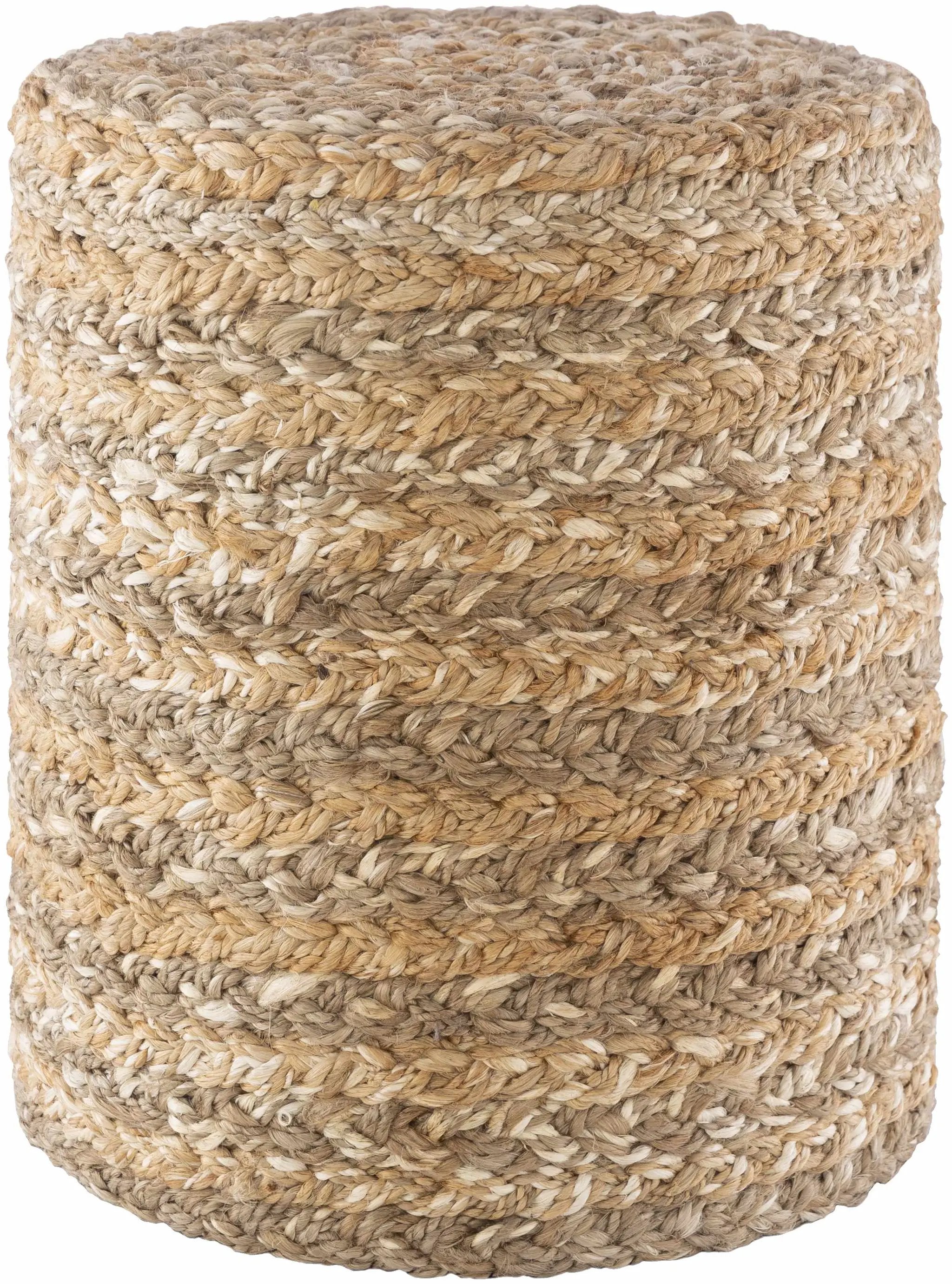 Ranskill Cotton Knitted Pouf - Clearance by Boutique Rugs