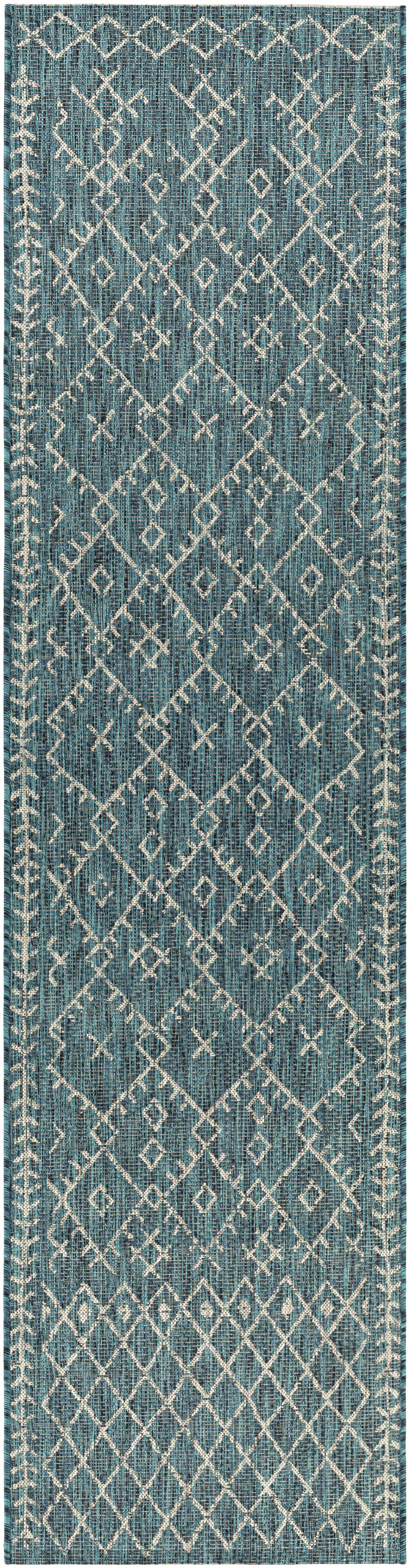 Maunawili Aqua Nordic Outdoor Rug by Boutique Rugs