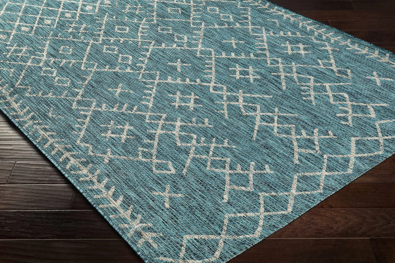 Maunawili Aqua Nordic Outdoor Rug by Boutique Rugs